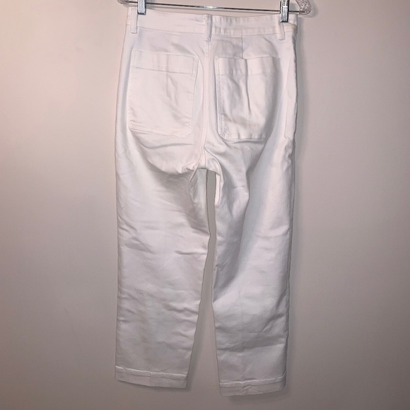 Everlane White Cropped Straight Regular Jeans 6 - Picture 2 of 8